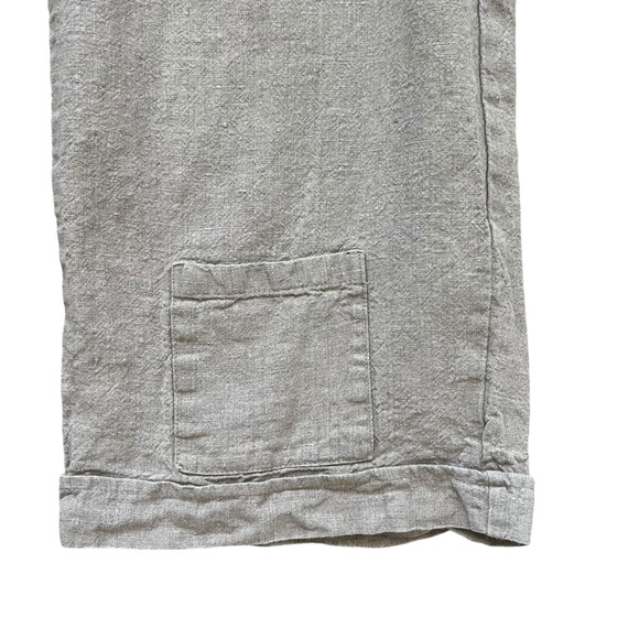 Flax linen cropped pants, size small - Picture 4 of 5